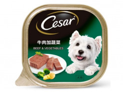 CESAR DOG FOOD BEEF & VEGE 100GM TRAY