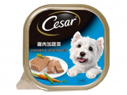 CESAR DOG FOOD CHICKEN & VEGE 100GM TRAY