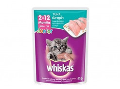 WHISKAS KITTEN TUNA POUCH 85GM