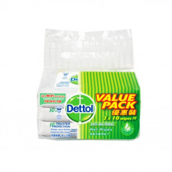 DETTOL WIPES 10S X 3