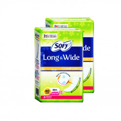 SOFY PANTYLINER LONGER & WIDER SCENTED 40SX3