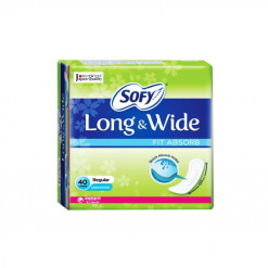 SOFY PANTYLINER LONGER & WIDER UNSCENTED 40SX2