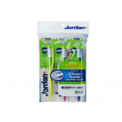 JORDAN T-BRUSH CLASSIC TOOTHBRUSH MEDIUM 2+1