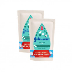 JOHNSON'S BABY  MILK BATH REFILL 600MLX2