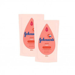 JOHNSON'S BABY BATH REFILL PEACH 600MLX2