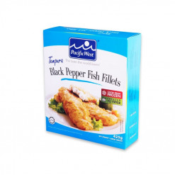PACIFIC WEST  TEMPURA FISH FILLET BLACK PEPPER 425GM