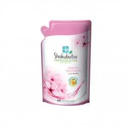 SHOKUBUTSU SHOWER FOAM REFILL SAKURA WHITE 550GM