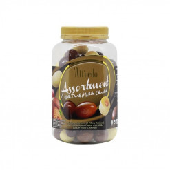 ALFREDO ASSORTMENT MILK JAR 400GM WHITE DARK