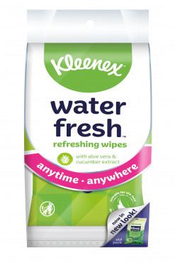 KLEENEX HAND&FACE REFRESHING WIPES 10S X 3-ALOE