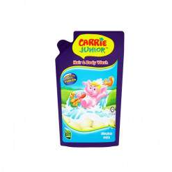 CARRIE JUNIOR BABY HAIR & BODYWASH REFILL DOUBLE MILK 500GM