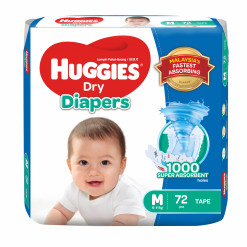 HUGGIES DRY SJP 60S X M (216179)BY