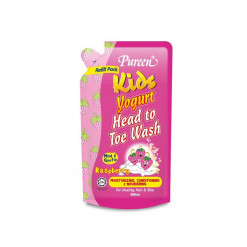 PUREEN KIDS YOGURT HEAD TO TOE WASH REFILL RASPBERRY 600ML