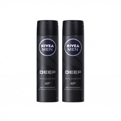NIVEA DEO MALE DEEP DARKWOOD(M) SPRAY 150MLX2