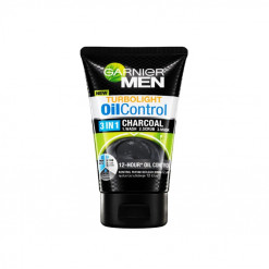 GARNIER MEN TURBO LIGHT OIL CONTROL INTENSIVE CHARCOAL  3IN1 FOAM 100ML