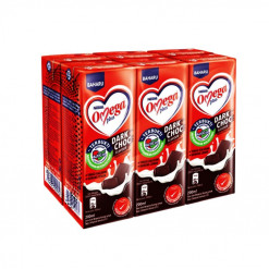 NESTLE OMEGA PLUS DARK CHOCOLATE UHT MILK 200MLX6S