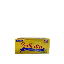 OKI BUTTERLIVE OLIVE OIL B.SPREAD SALTED 250GM