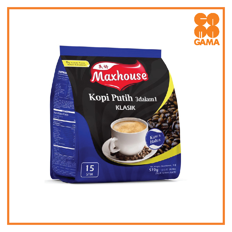 0469539-MAXHOUSE 3IN1 WHITE COFFEE CLASSIC 38GMX15S