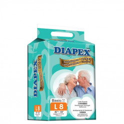 DIAPEX ADULT TAPE DIAPER L 8S