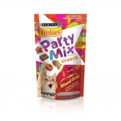 FRISKIES PARTY MIX 60GM-MIXED GRILL CRUNCH