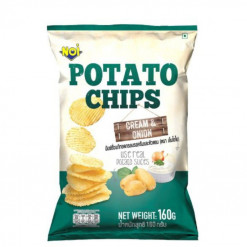NO1 POTATO CHIPS 160GM-CREAM&ONION